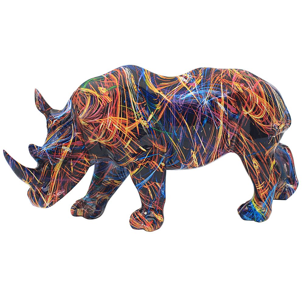 Lesser & Pavey Supernova Rhino Figurine For Home & Office | Home Decor Ornaments Gift For Women & Men | Beautiful Figurine For Indoor & Outdoor | Living Room Decor Ornaments