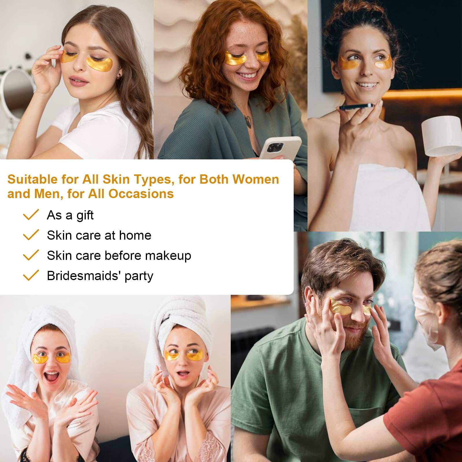 120PCS Patch Occhiaie e Borse Occhi Pach Coreani Eye Maschera Parch Contorno Occhi Collagene e Acido Laluronico Korean Antirughe 24K Gold Patches Riduce le Rughe e le Linee Sottili Idrata Anti-Età