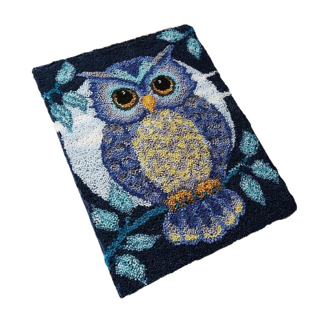 Mapfirrem Latch Hook Rug Kit,Latch Hook Rug Kit Diy Owl Crochet Carpet Embroidery Rug Making Kits For Adults Kids 50X38cm