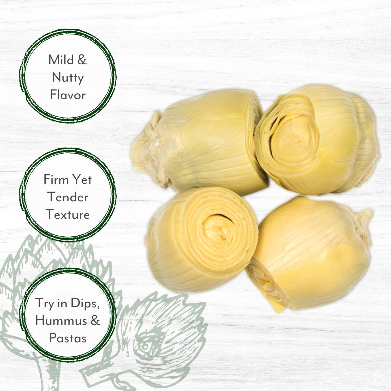 Roland Foods Whole Extra Large Artichoke Hearts, 25-30 Count, 5 Lb 8 Oz Can