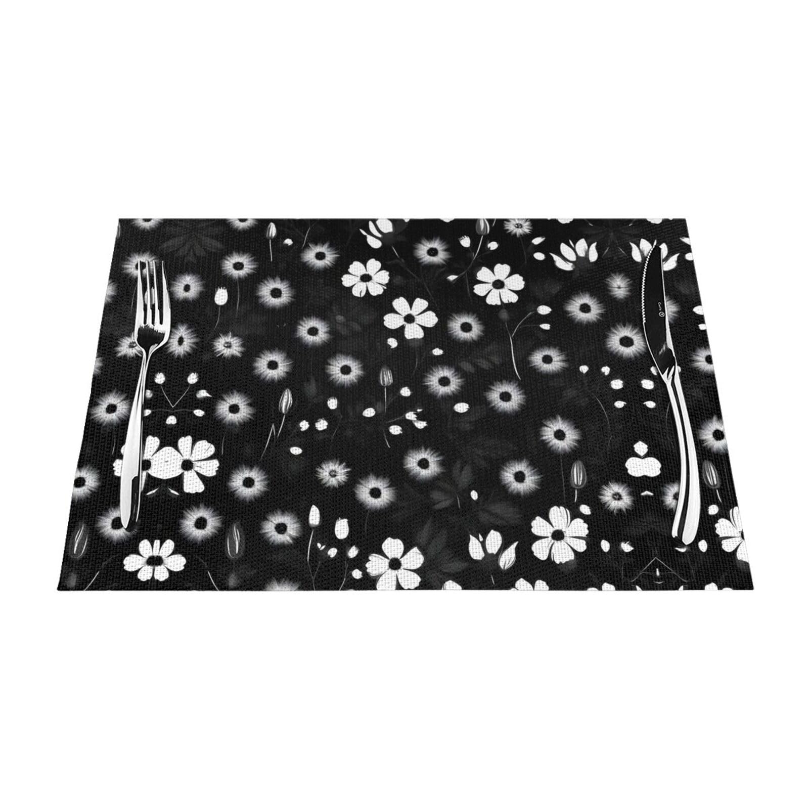 Sets de table lavables lot de 6 décoration table de cuisine fleurie moderne