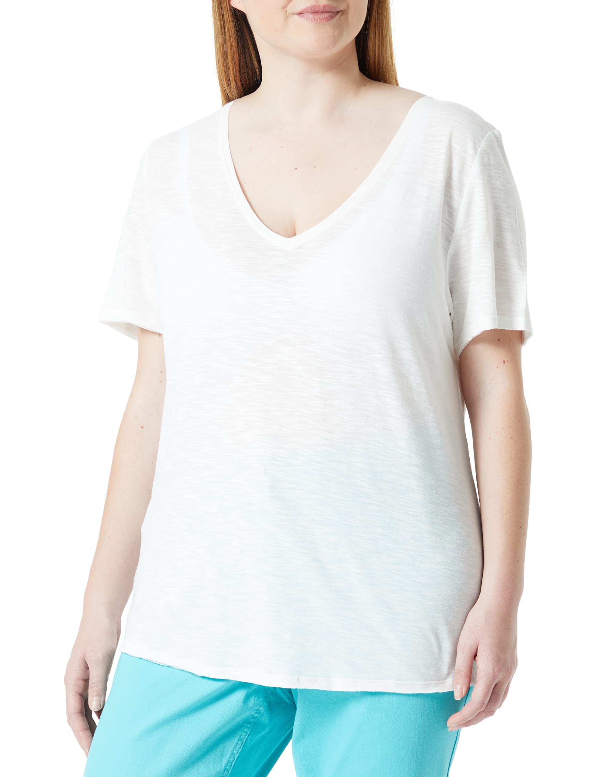 s.Oliver Women's Short Sleeve T-Shirts, Cream 0210, 14