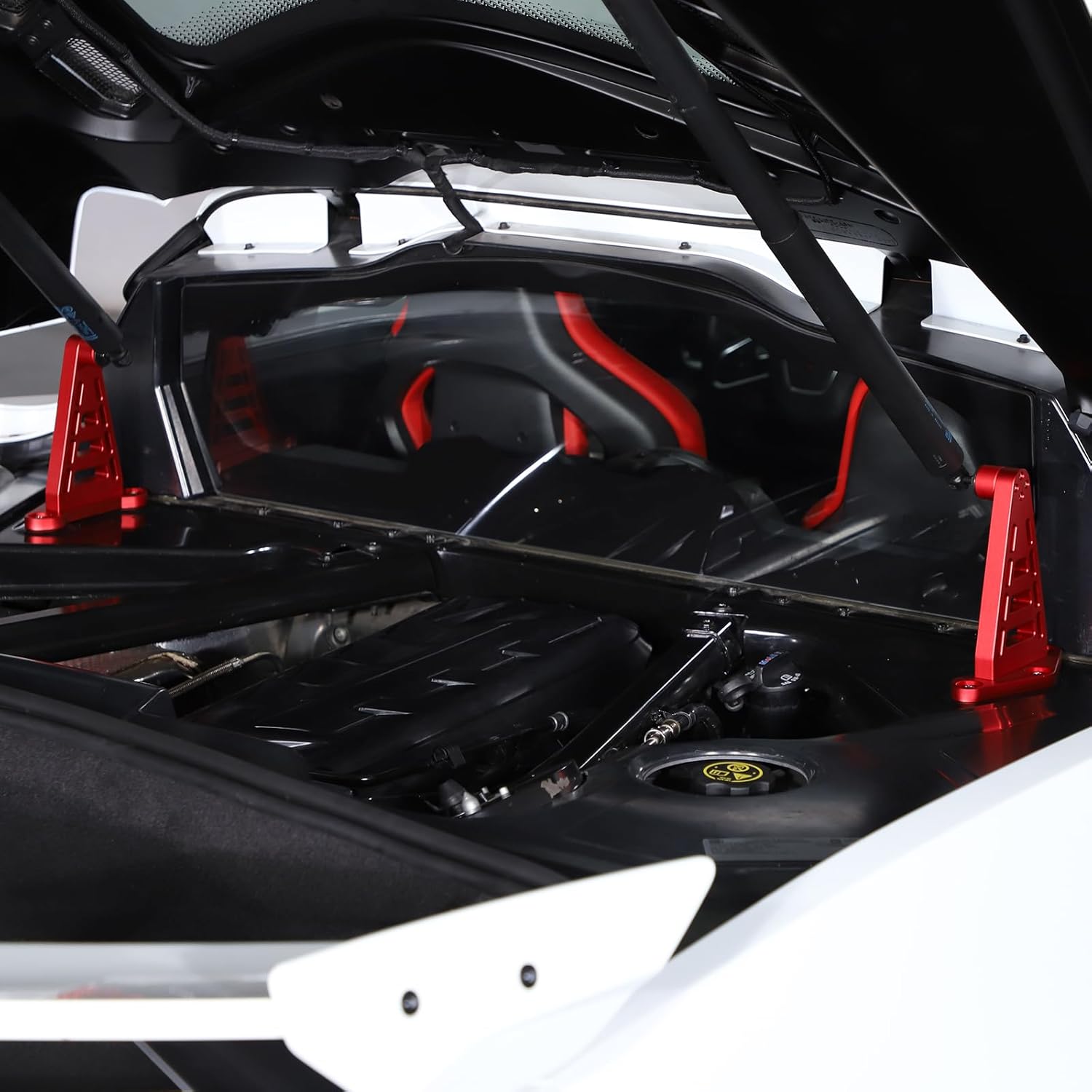 Rear Trunk Lift Support Base Replacement for Corvette C8 Stingray 2020-2024, Car Truck Accessories Kits (Red)