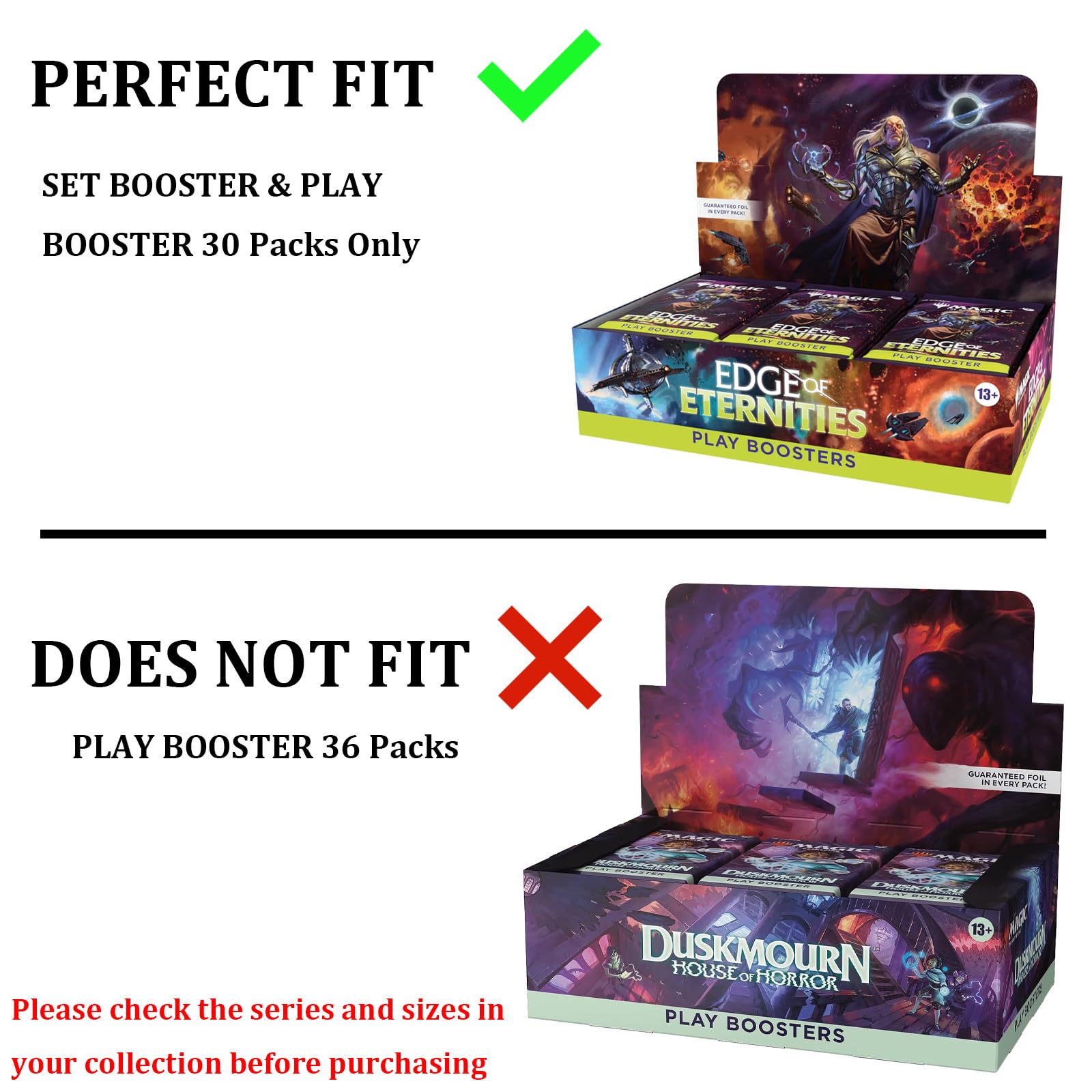 Amazon.com: VINJKZQ MTG 30-Pack Play Booster Box & Set Booster Acrylic  Magnetic Display Case - Heavy Duty 8+5mm Thick, UV Protection Storage Box -  Fits Aetherdrift, LOTR, Modern Horizons 2 (NOT for