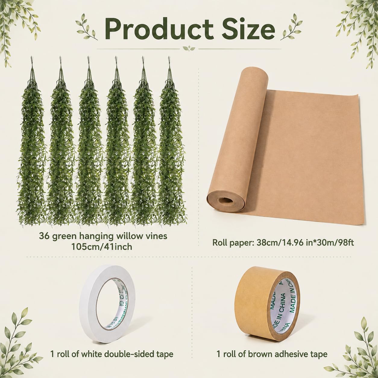 Classroom Tree 3D Willow Vines Tree Wall Decor | DIY Paper Tree, Artificial Hanging Willow Vines Set, Back to School Classroom Decor for Jungle Home Class Garden Wall supply