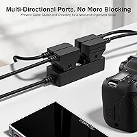 Vista 2 de Alvin's Cables D-tap - Cable divisor Dtap macho a 4 puertos hembra macho a 4 puertos hembra Splitter Hub Cable de alimentación para ARRI RED Teradek