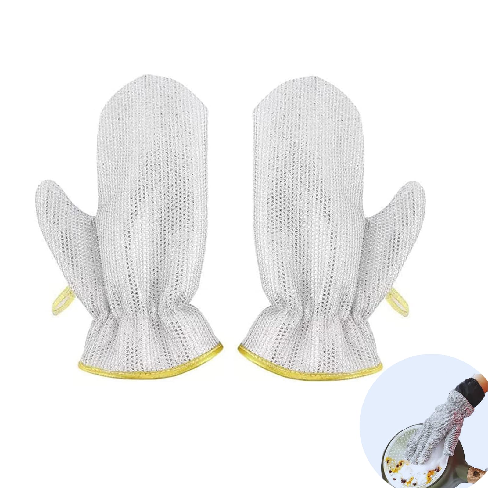 SHRIRAYS Pack of 2 Multifunctional Steel Wire Hand Gloves For Dish Washing | Bathroom and Kitchen Cleaning | Insulated Waterproof and Guards |Gloves for Scrubs & Cleans Dishes and Sinks (B0D8QLP3PS) Amazon Price History, Amazon Price Tracker