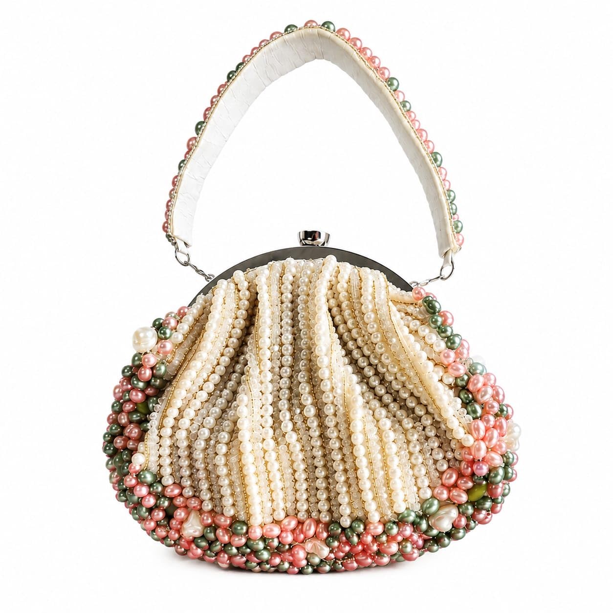Designer Maharani pearl potli Golden Potli Bag for Women Wedding | Designer Batwa Handbag for Ladies | Bridal Potlis-image-46