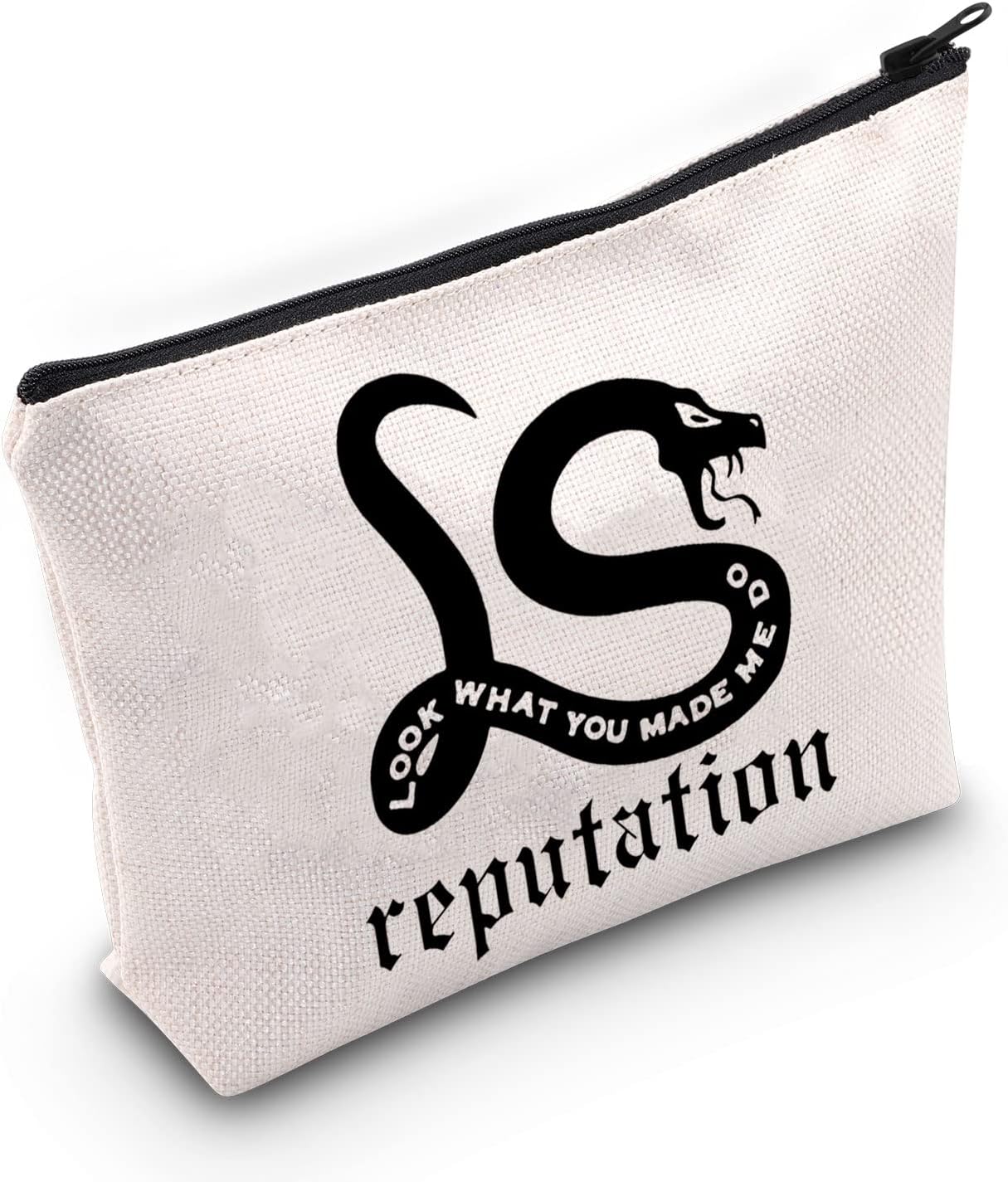 TOBGBESong Lyrics Gift Album Music Zipper Pouch Bag Singer Fans Gift Album Inspired Makeup Bag Music Gifts, Off White, Look What Bag