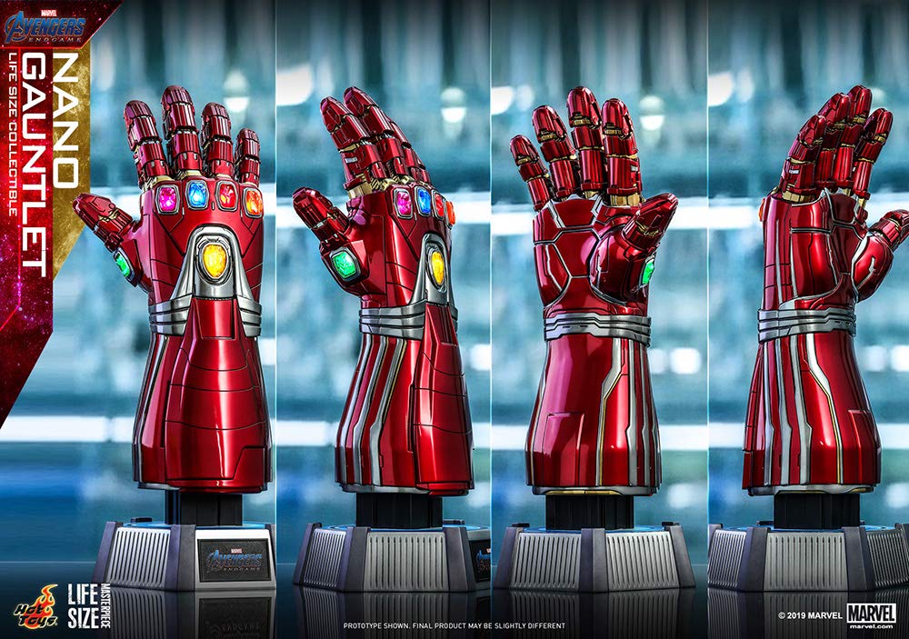 Hot Toys Guanto Nano 1:1 - Replica Grandezza Naturale Avengers: Endgame, Collezionabile, Dettagli Fedeli Al Film, Per Adulti E Collezionisti.