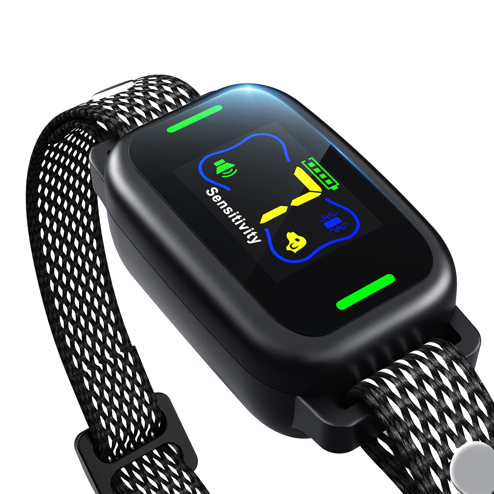 Collar Antiladridos para Perros Recargable, Ajustable Collares Antiladridos con 7 Sensibilidades, Eficaz Adiestramiento Anti Ladrido Modos de Vibración y Pitido para Perros Pequeños y Grandes