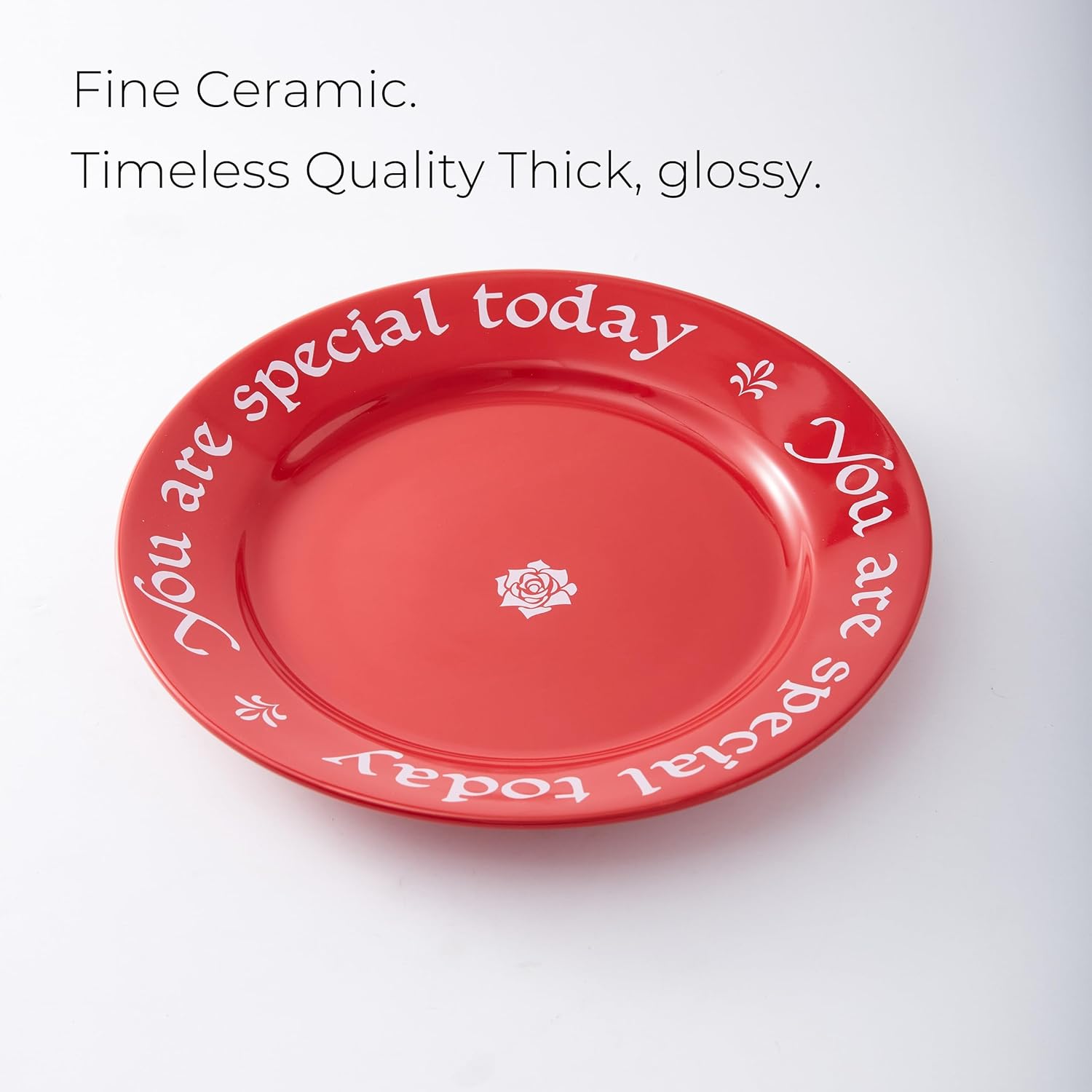 You Are Special Today Red Plate – 10.6-Inch Ceramic Celebration Plate for Birthdays, Weddings, Anniversaries, Baby Showers, Graduations, Milestones, and Memorable Occasions