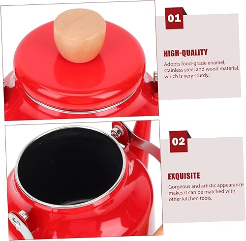 Miniatura 4 de Olla de café esmaltada de acero inoxidable cafetera retro cafetera de acero inoxidable jarra de agua de acero inoxidable hervidor de agua de esmalte