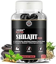Shudh Kaama Shilajit Plus - AYUSH certified Original Himalayan Shilajit with Ashwagandha, Gokshura, Safed Musli for Strength & Muscle Gain - 60 Capsules