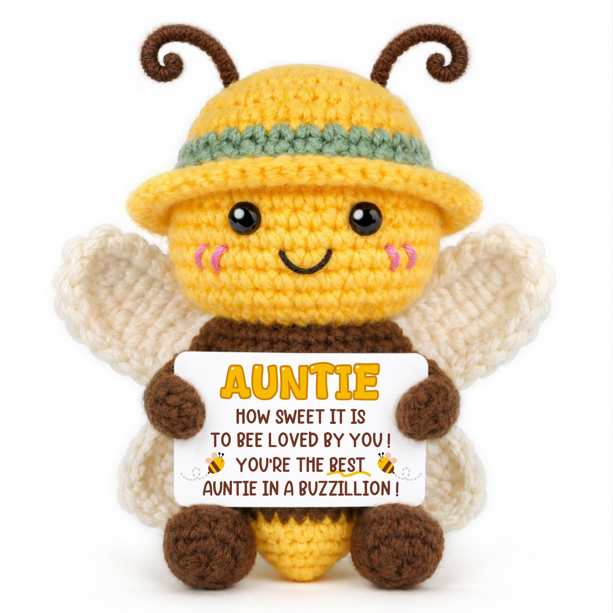 Auntie Gifts, Auntie Birthday Gifts, Handmade Crochet Bee Doll Unique Gift — image 1