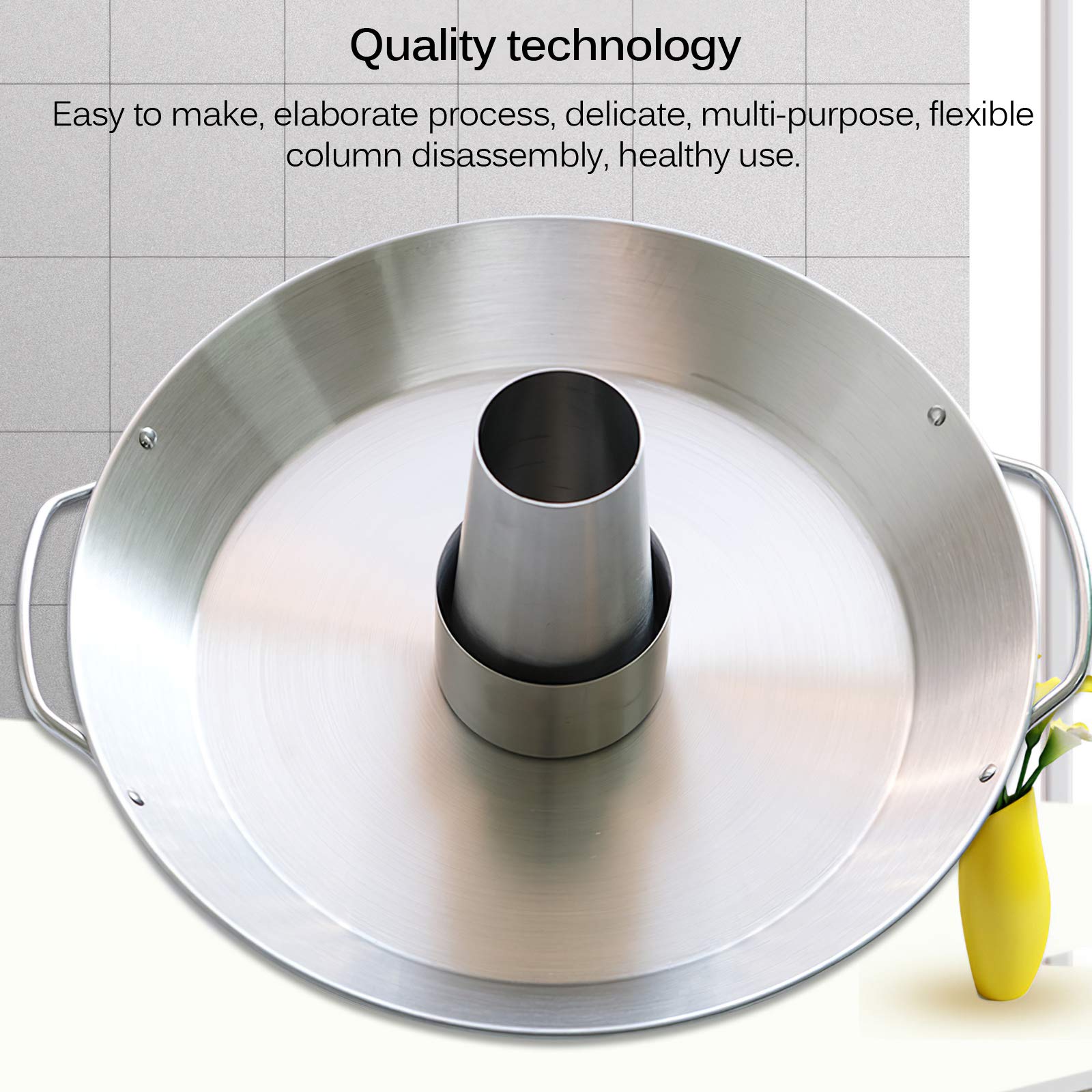 ASDFA - Supporto per pollo in acciaio inox, per arrosto di pollo verticale, per barbecue, birra, polli, con teglia e contenitore per forno e griglia, barbecue all'aperto