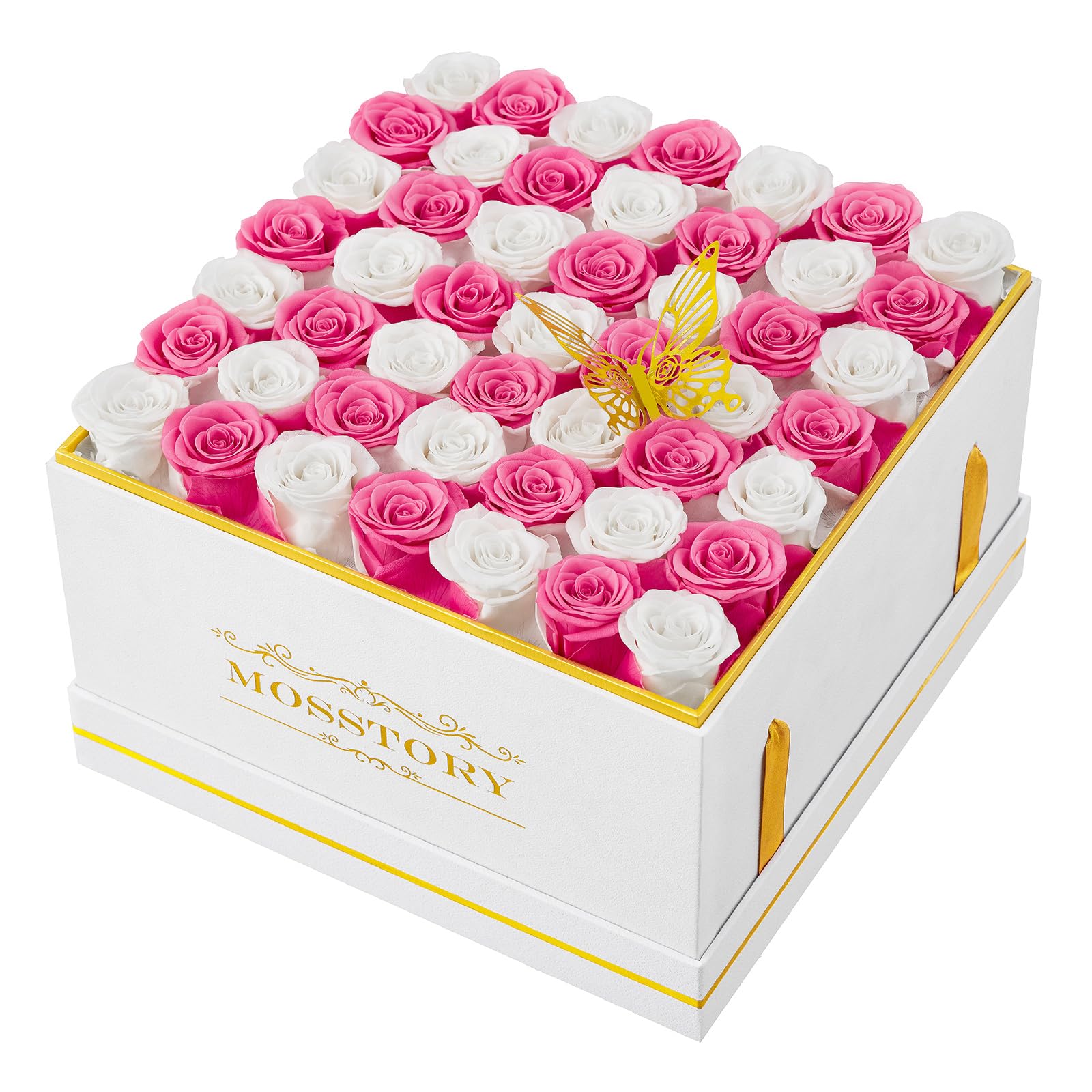 Rosas preservadas multicolores Mosstory para decorar un hogar elegante