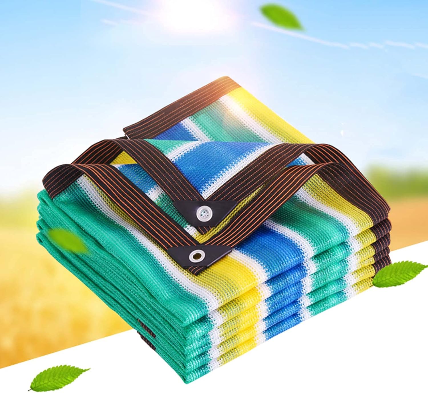 90% Sunblock Shade Cloth Net 2x2m/7x7ft, Shade Mesh Tarps for Greenhouse, UV-Resistant Protection Outdoor Shade Screen, Garden Shade Nettting, Taped Edge with Grommets