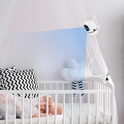 Miniatura 5 de Soporte para monitor de bebé compatible con HelloBaby HB65HB40HB6550HB66HB6339HB6550 Pro, ANMEATE SM935E, soporte flexible para cámara de bebé,