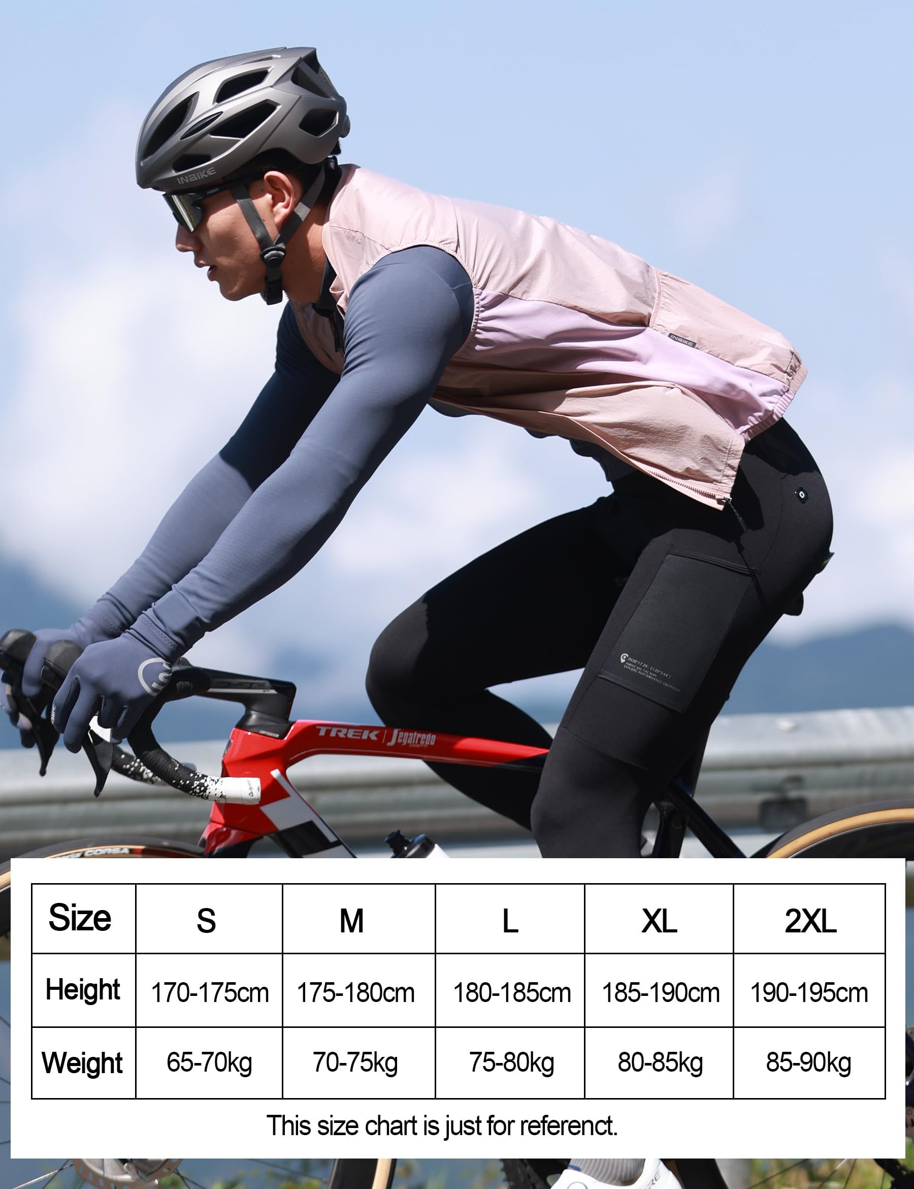 INBIKE Gilet de Cyclisme pour Homme Femme Veste de Cyclisme Sans Manches Coupe-vent Légère Gilet de Sport Respirant Imperméable Protection UV