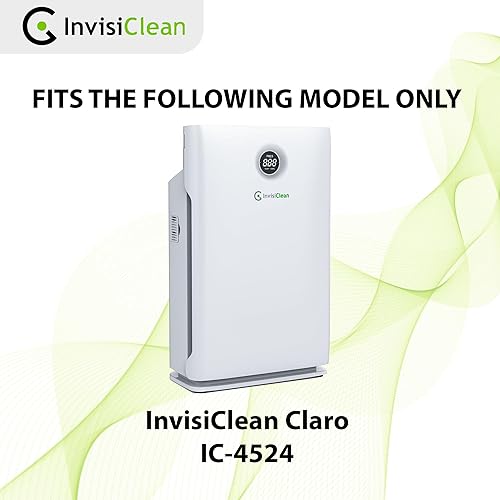 Miniatura 6 de InvisiClean Claro True HEPA/filtro de repuesto de carbón activado, filtro original para purificador de aire InvisiClean Claro IC-4524