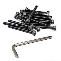 Vista 178 de iexcell Juego de 50 tornillos M4 x 20/25/30/35/40 de acero de aleación de grado 12.9, acabado de óxido negro