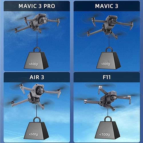 Miniatura 7 de Dispositivo de liberación de carga útil para dron, dispositivo de caída para DJI Mini 4 ProMini 3 ProAir 3Mavic 3Mavic 3 ProF11 Drone Clip