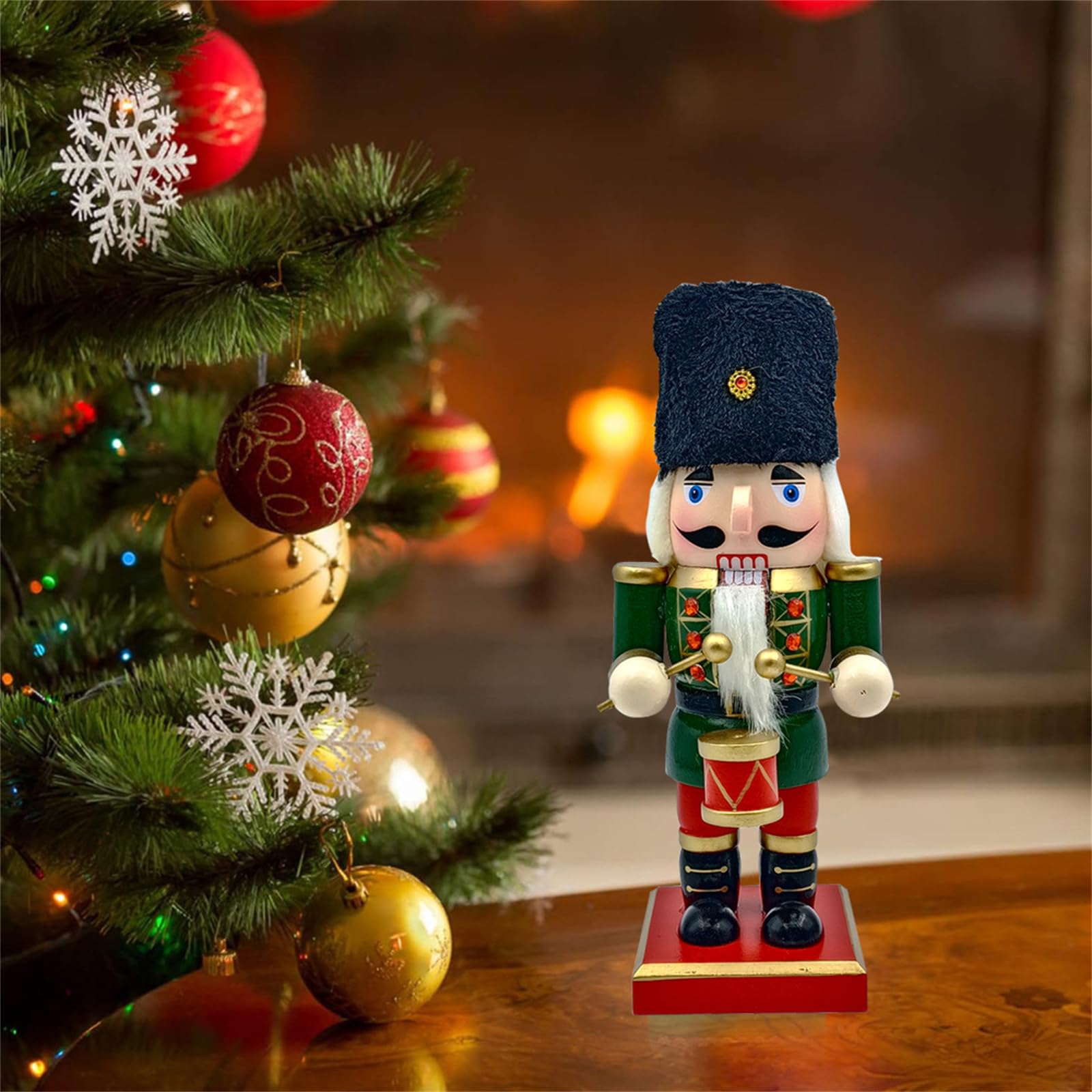 Amazon.co.jp: クリスマスくるみ割り人形の飾り伝統的な木製くるみ割り