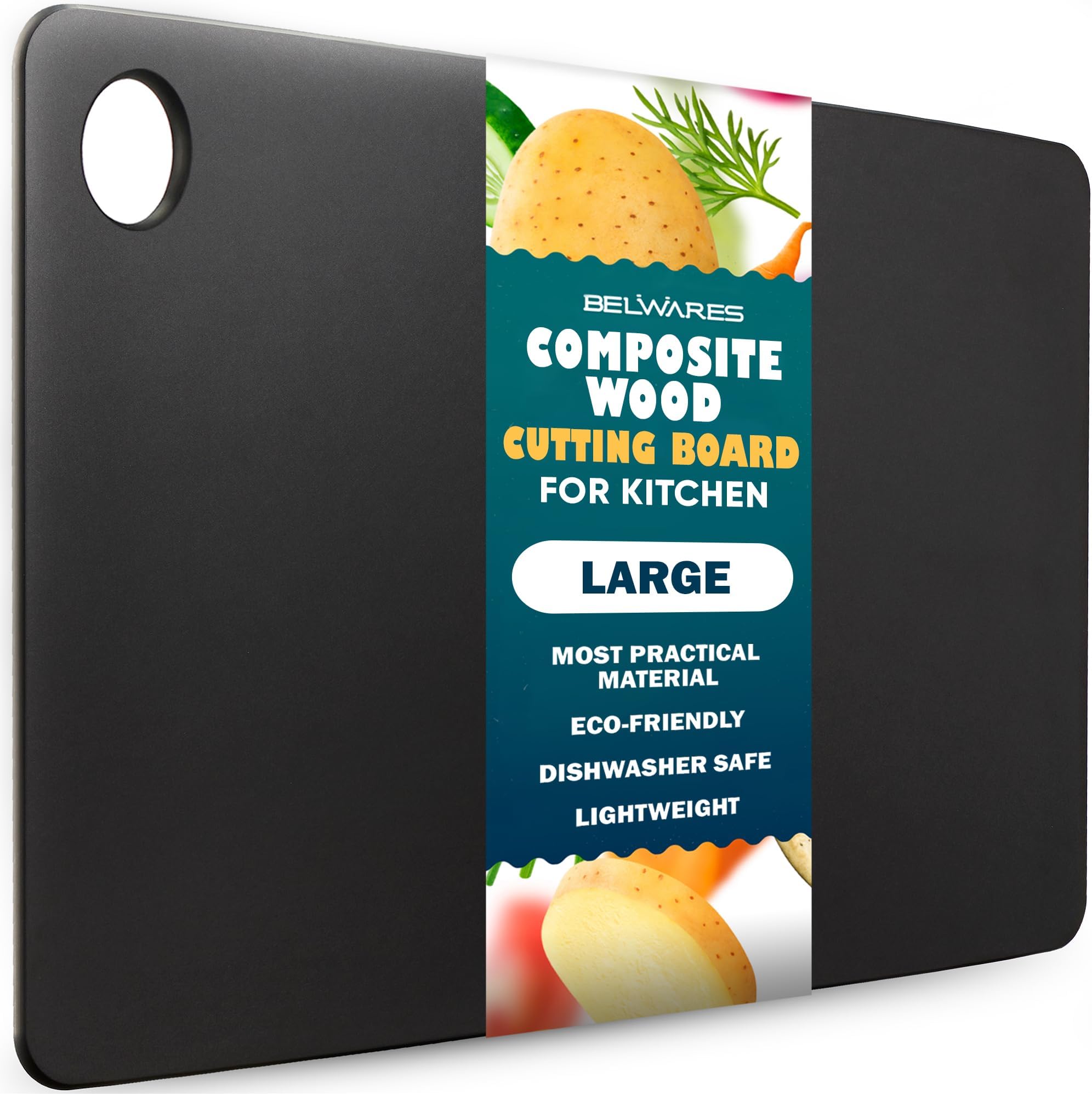 Wood Fiber Cutting Board -Wood Cutting Board for Kitchen,- Thin and Lightweight Meat Cutting Board - Large Cutting Board 14.5 x 11.24 In (Natural)