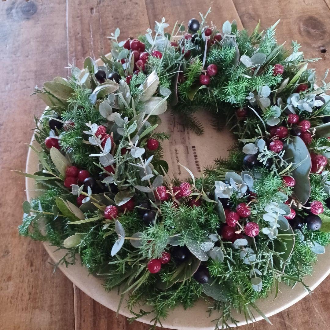 魔女の棲む森 ～berry berry～ ドライフラワー クリスマスリース