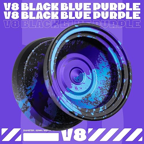 Miniatura 2 de MAGICYOYO V8 - Yoyo sensible para niños principiantes con guante de yoyo, 6 cuerdas de yoyo (negro, azul y morado)