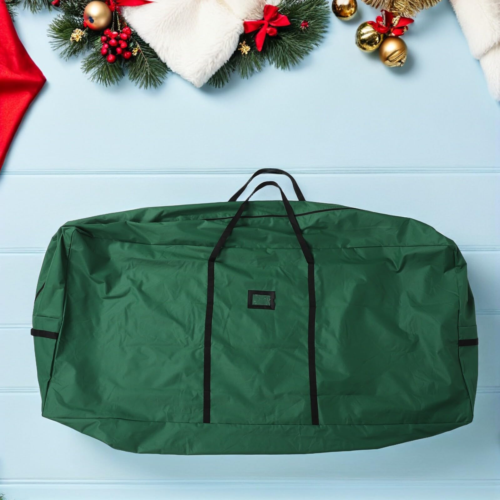 OUNONA Contenitore per Albero di Natale con Cerniera Borsa Portaoggetti Robusta per Alberi Artificiali Organizer Multiuso con Manici Ergonomici per Trasporto Conservazione di Accessori