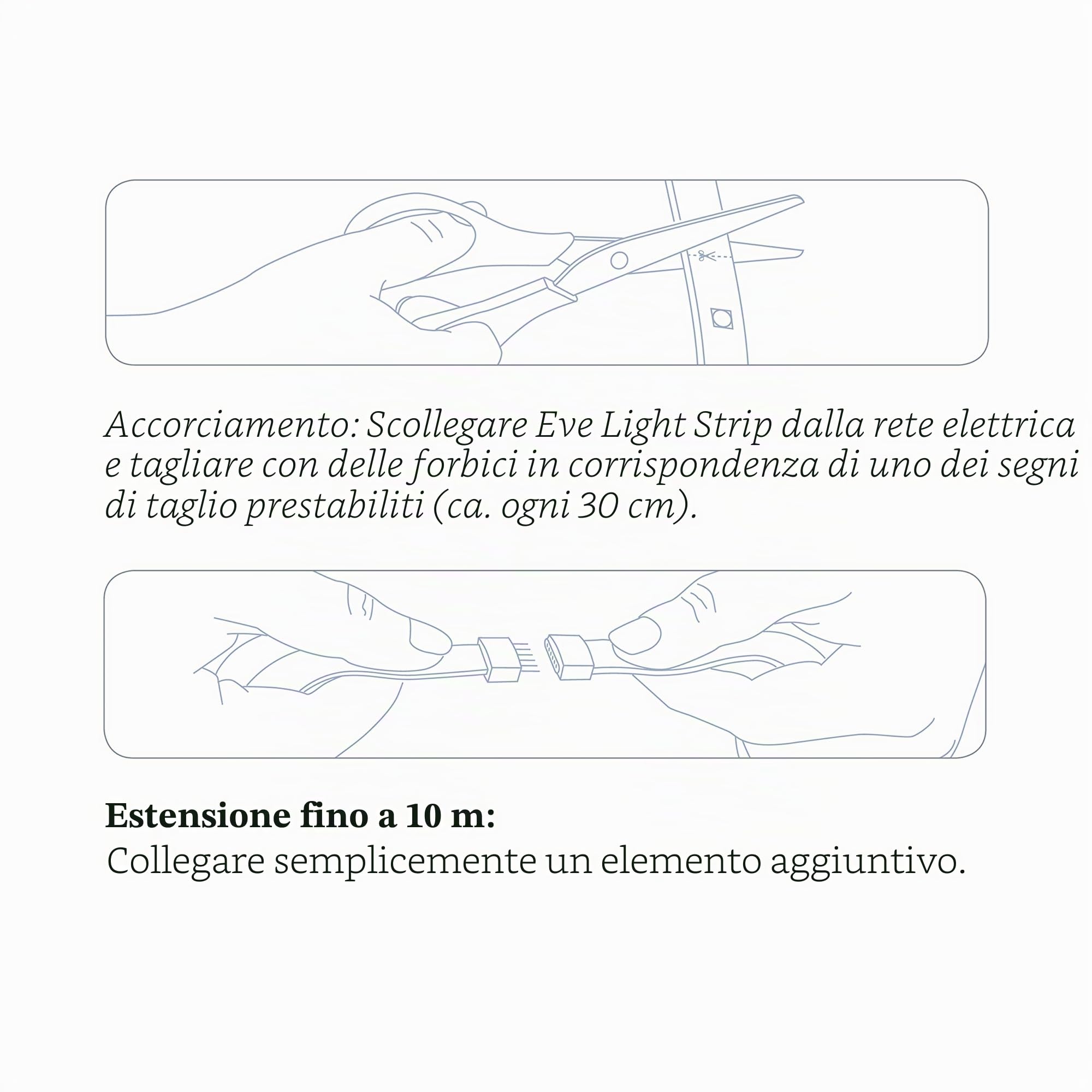 EVE Light Strip - Striscia LED intelligente con tecnologia Apple HomeKit, bianco e colori a spettro completo, 1800 lumen, non richiede hub, Illuminazione adattiva