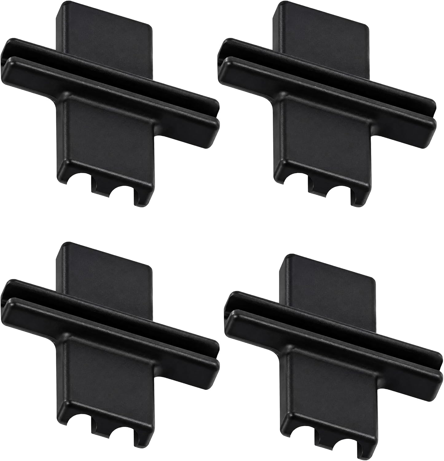 Golf Alignment Stick Clips 4 Pack, 8mm Alignment Stick Connectors for Ball Position, Stance, Putting, Swing Setup and Parallel Line Golf Practice, Clips Only