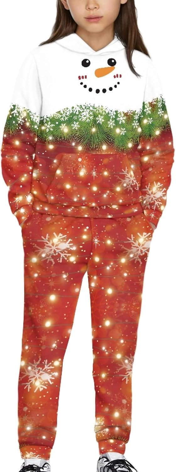 Girls 2 Piece Outfits, Blue Sea Turtle Pullover Hoodies + Activewear Sweatpants Sweatshirt Sweatsuit Clothes Set