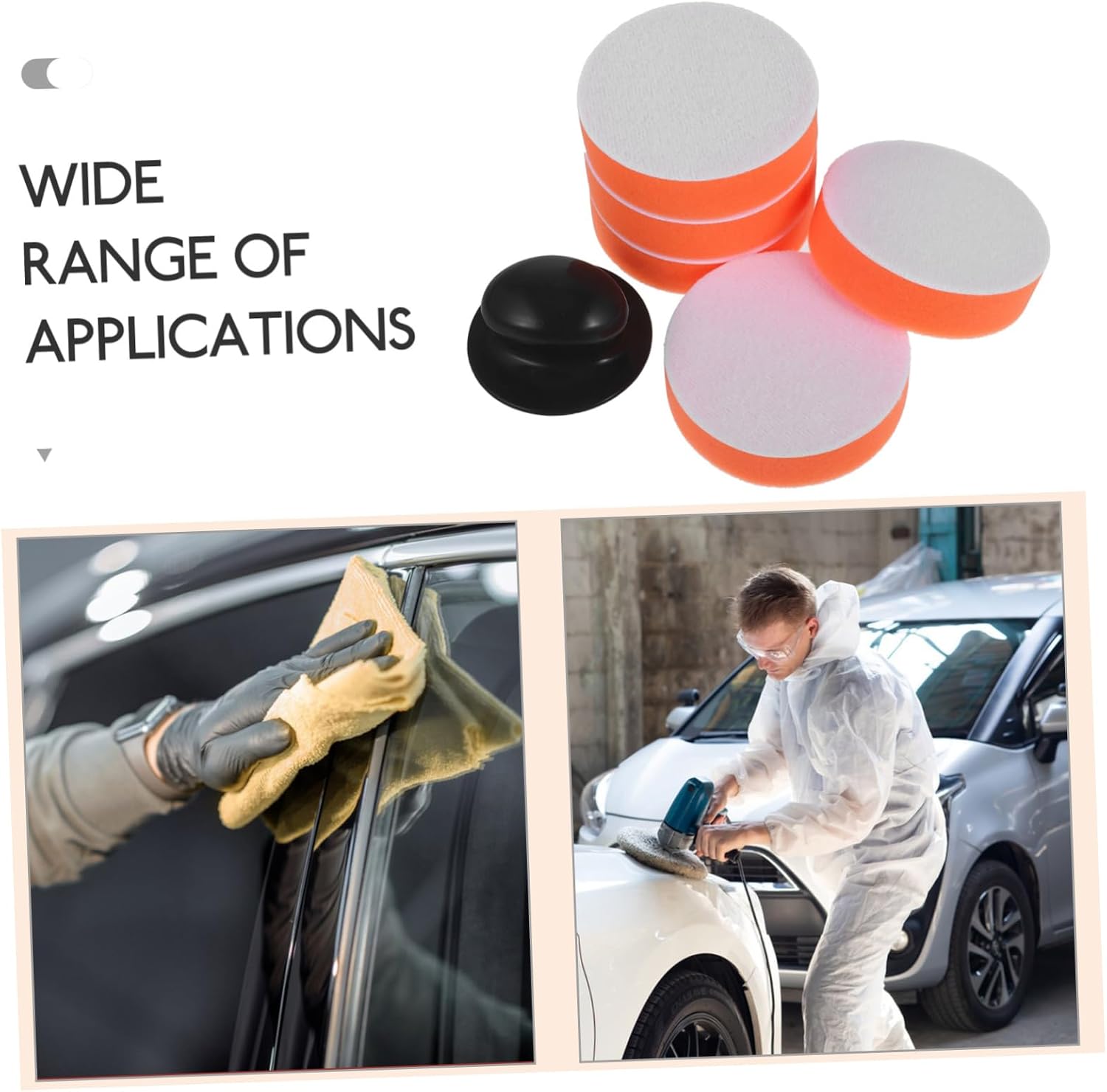 Floor Wax Applicator Pads Car Waxing Tool Handle Polishing Pad for Cars Buffing Wax Applicator
