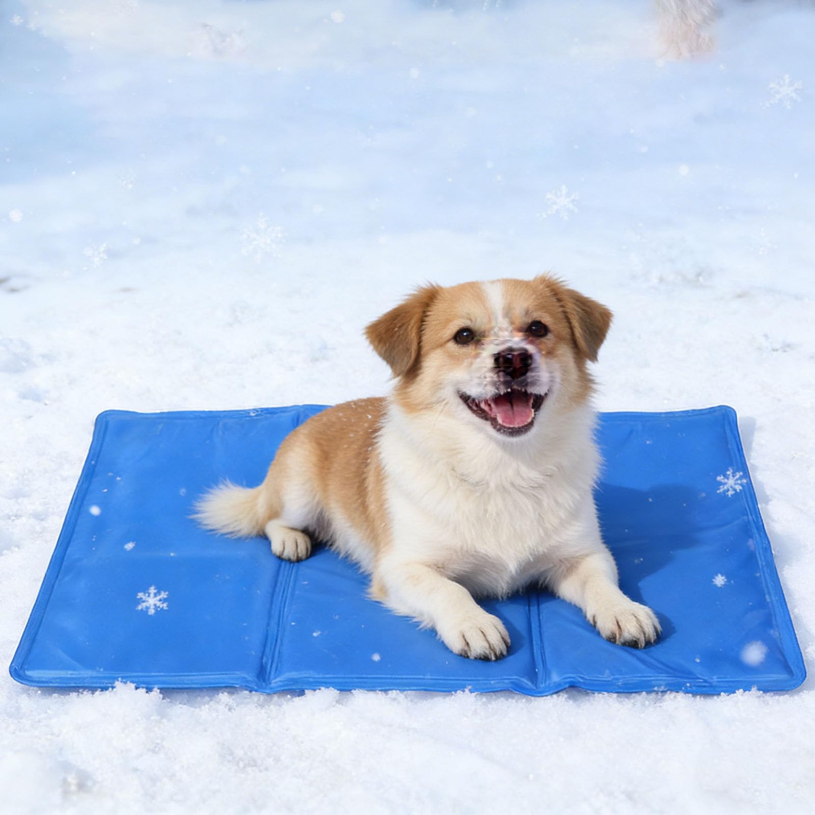 Tapis Rafraîchissant Chien L 90×50 cm – Tapis Refroidissant pour Chien Grand Chien, Auto-Rafraîchissant sans Eau, Résistant et Étanche, Matelas rafraîchissant pour Chien