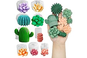 Wehous 9PCS Succulent Silicone Mold: Transform Your Creations into a Botanical Wonderland!