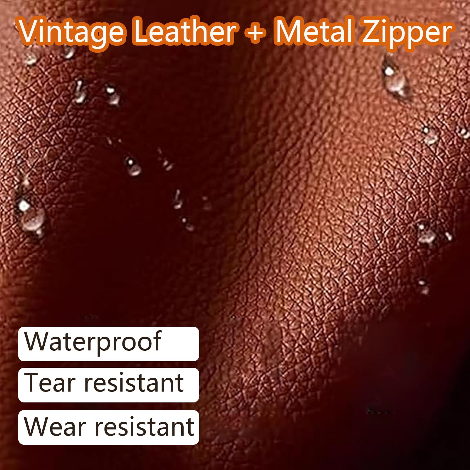 Crossbody Leather Bag, Large Capacity Anti-Theft Vintage Bag, Multi-slot Bags with with Adjustable Strap for Everyday Casual