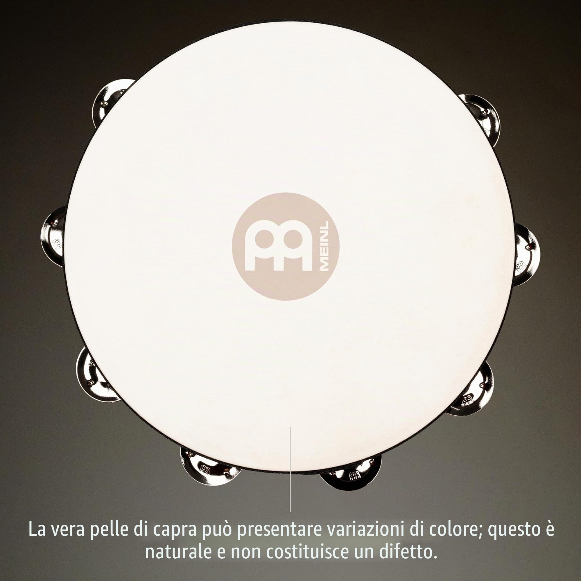 Meinl Headed Tambourine TAH1AB, Steel Jingles - Tamburello