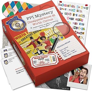 Unsolved Murder Mystery Game | FPI Mystery: Disappearance at Wirth Circus | Unsolved Case Game, Cold Case Files, Crime Solving Detective Game | for Adults & Teens | Escape Room Board Game Box