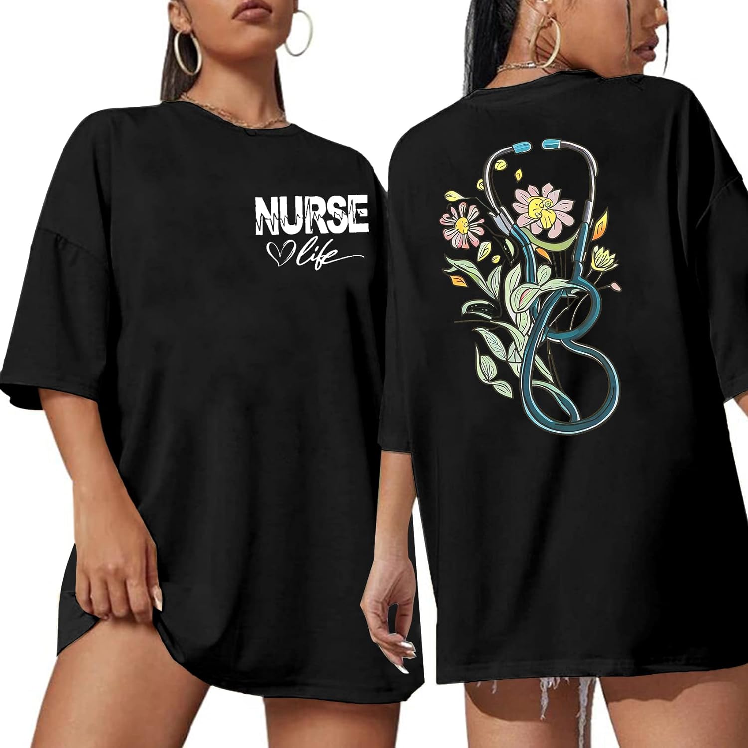 Nurse Shirt Nurse Life Shirts Nursing Student School Nurses Week Nurse Day Gift Casual Short Sleeve Tops
