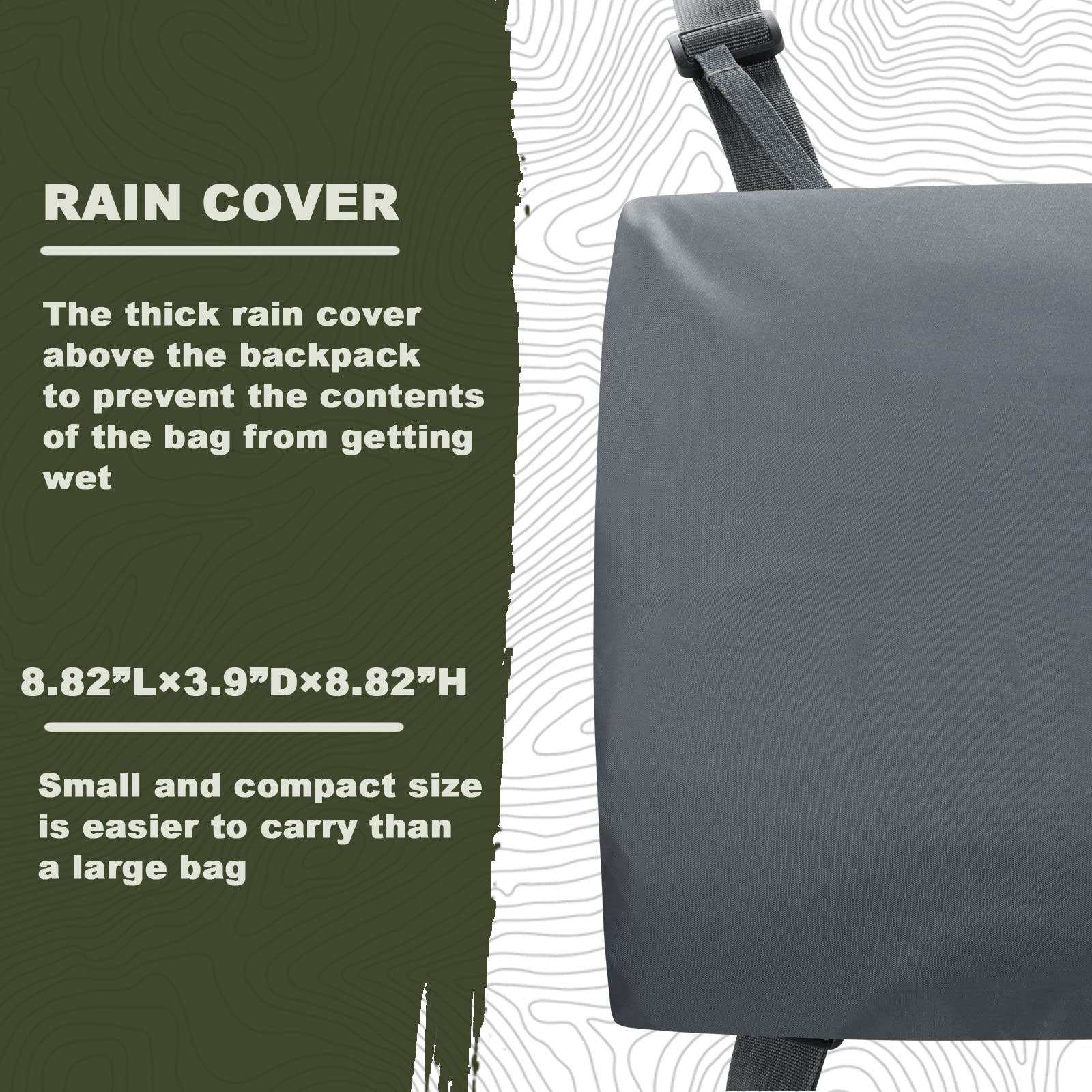 skiguard Bino Geschirr mit Entfernungsmesser Tasche & Regenschutz, leichtes Fernglasgeschirr, Brusttasche