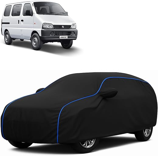 LUBANAZ All-Weather Car Cover for Maruti Eeco | UV Resistant, Dustproof, Scratchproof, Mirror &amp; Antenna Pocket, Adjustable...