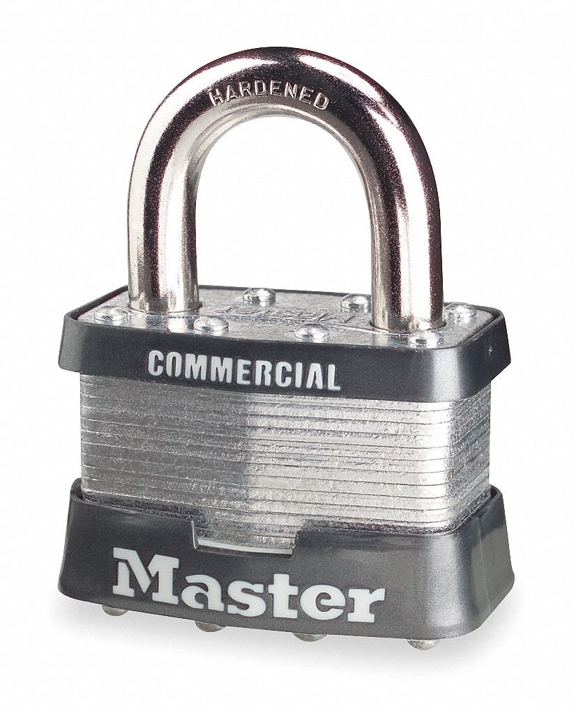 Master LockCO 5KA-A297 2" Laminated Padlock 1" Shackle, 3/8"