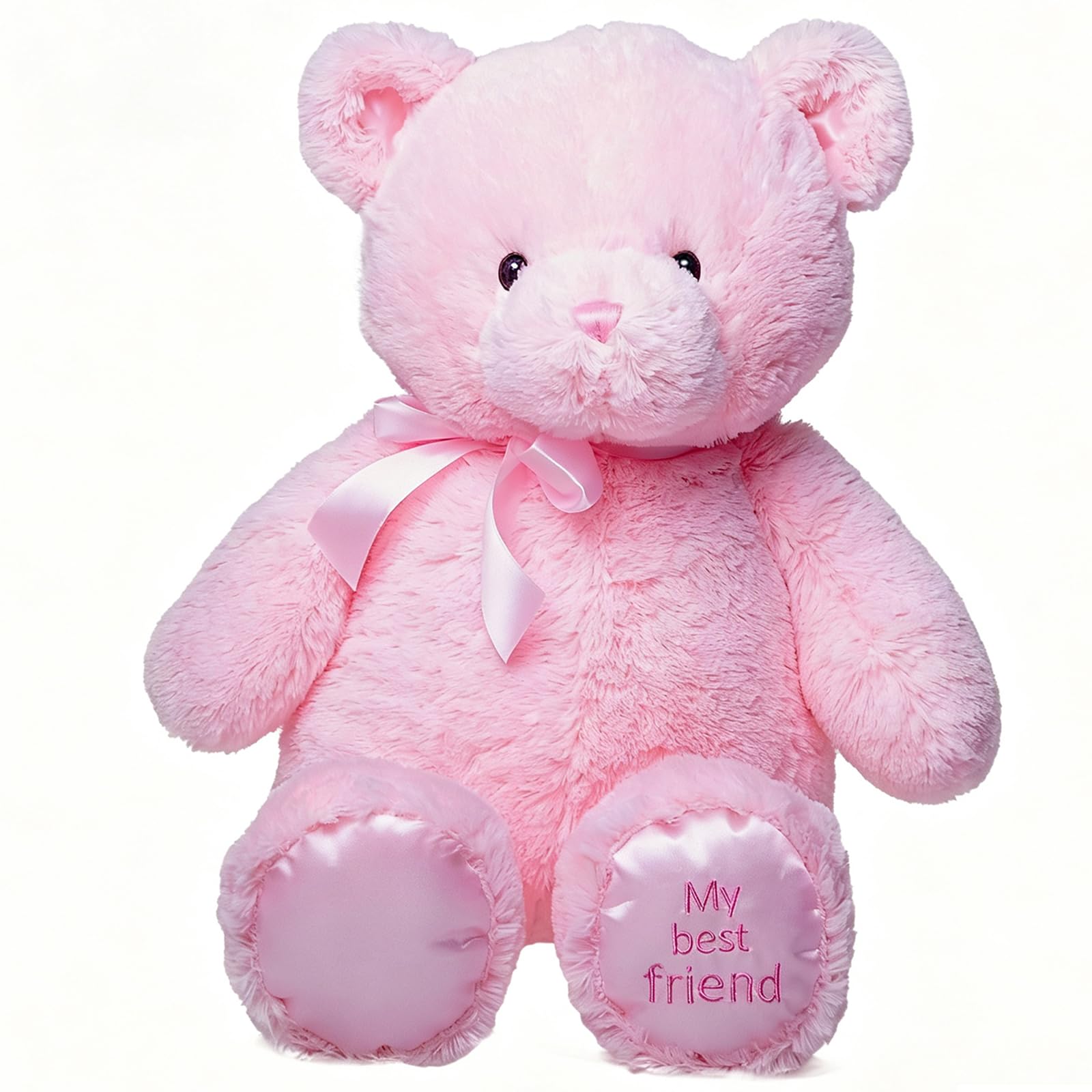 Moxychrony Pink Teddy Bear, Stuffed Animal, 28cm Soft Plush Teddy Bear Medium Cuddly Toy, Emotional Support Gift for Girls