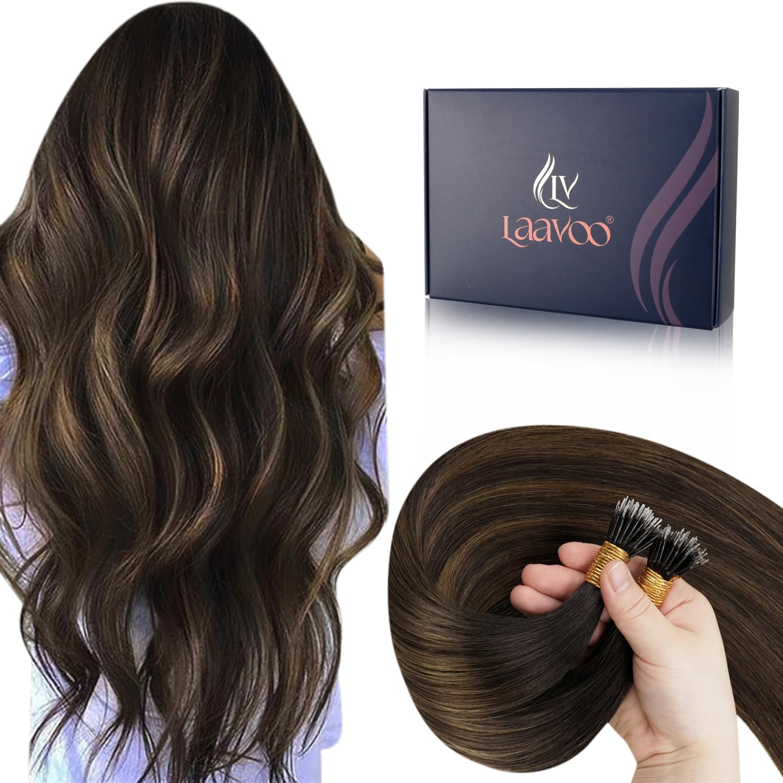 LaaVoo Echthaar Extension Haar Extensions