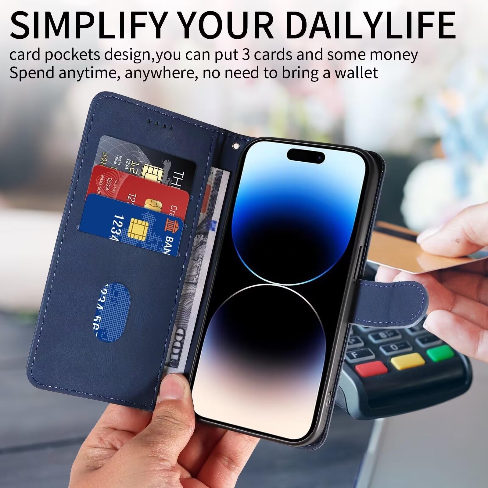 Asuwish Custodia per Samsung Galaxy S24 Ultra 5G, con scomparto per carte (g0N