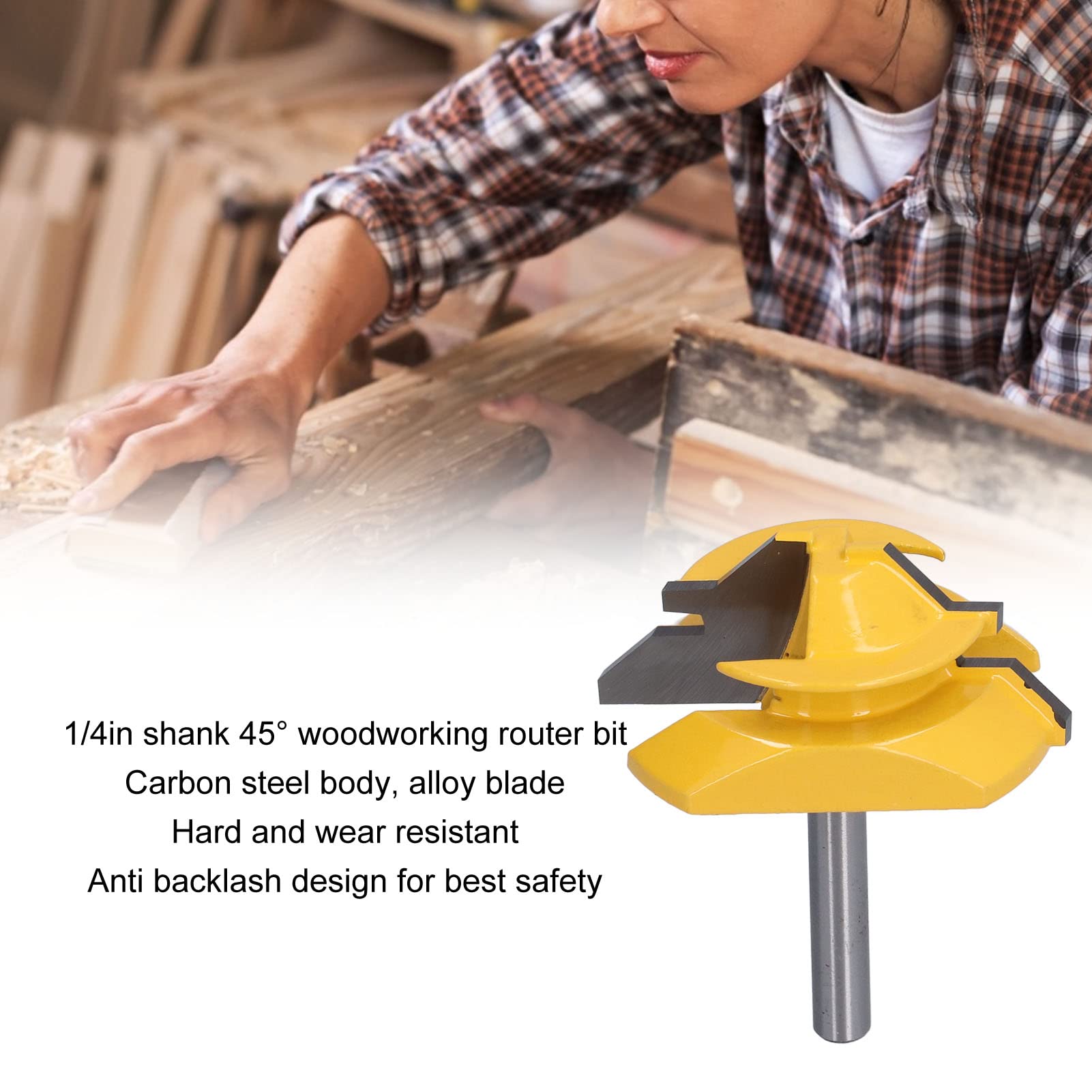 1/4 stuks 45 graden afschuining frezen, 6 mm 1/4 inch schacht