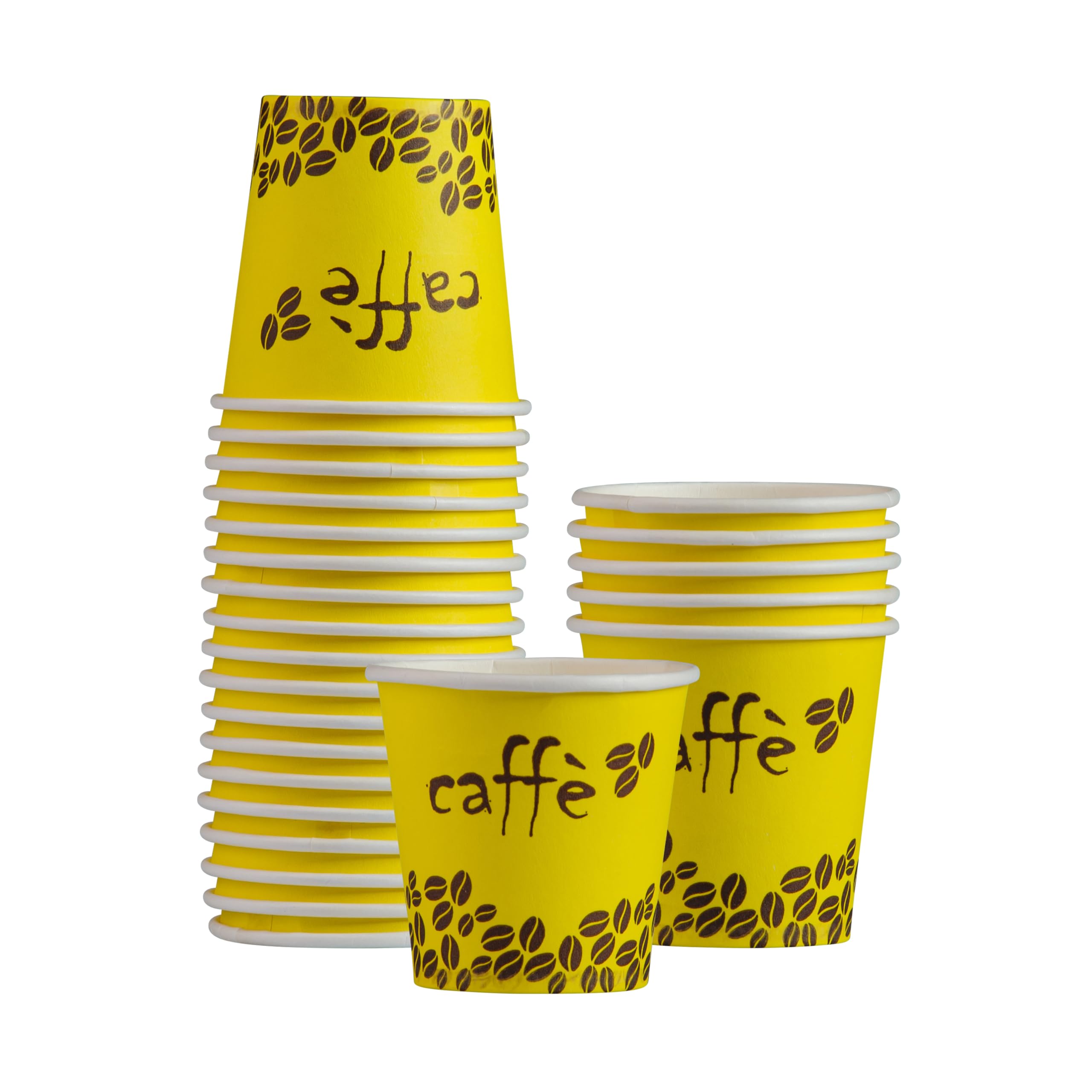 Bicchierini da Caffè con Palette in Legno, 2000 + 2000 Pezzi, Usa e Getta Biodegradabili 75 ml, Tazzine Caffè Espresso Monouso Compostabili Ecologiche in Carta, Resistenti, Ideali per Bar e Uffici